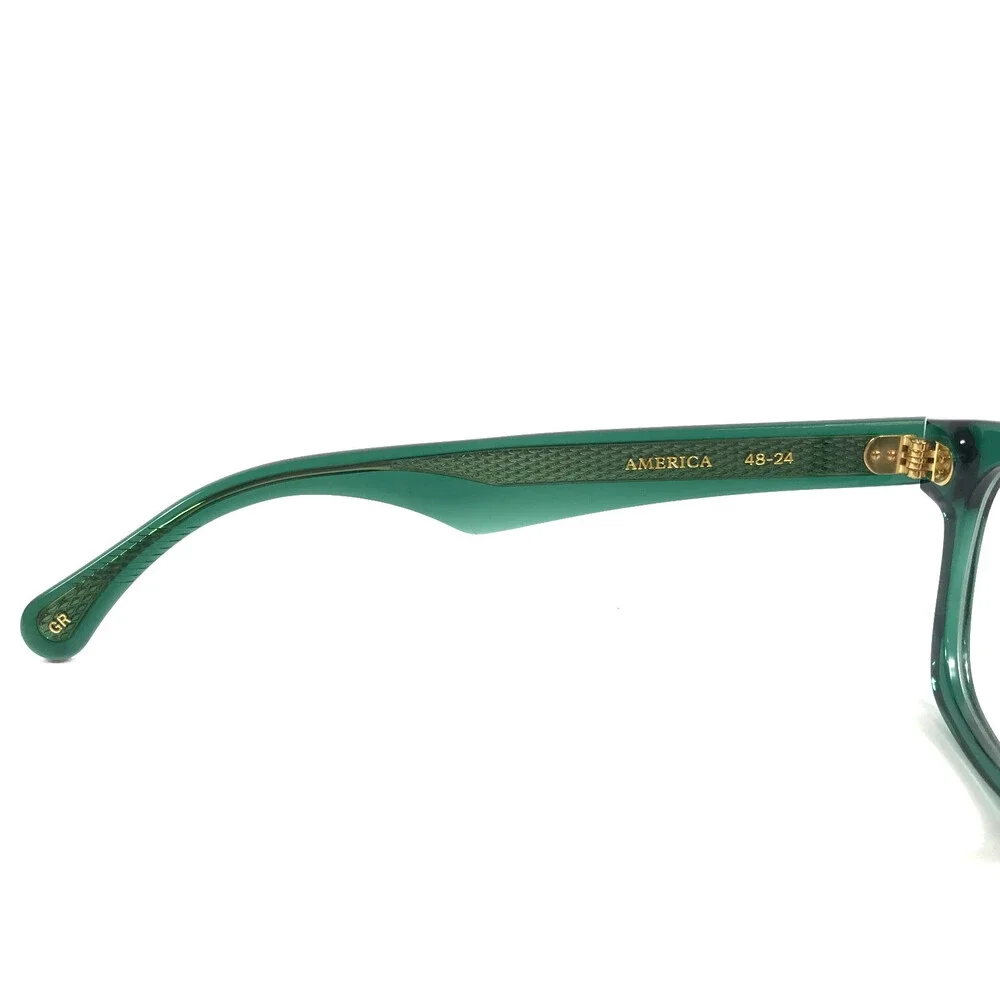 Alfred Kerbs Eyeglasses Frames AMERICA GR Clear Green Square Full Rim 48-24-140